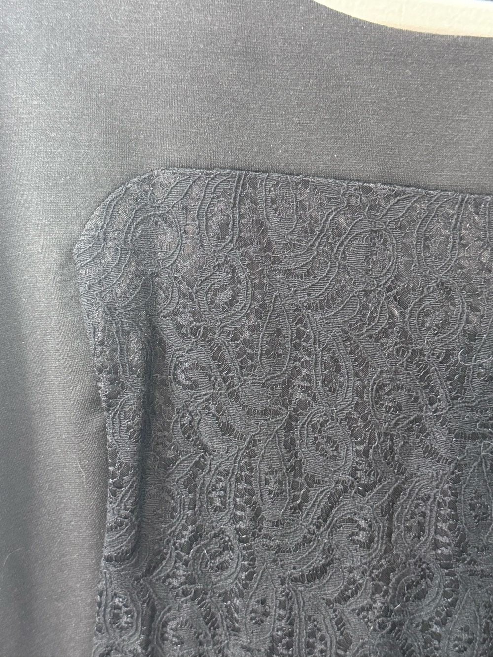 Apt. 9 Black Lace-Front Midi Sheath Dress - Size 14 - Picture 7 of 9